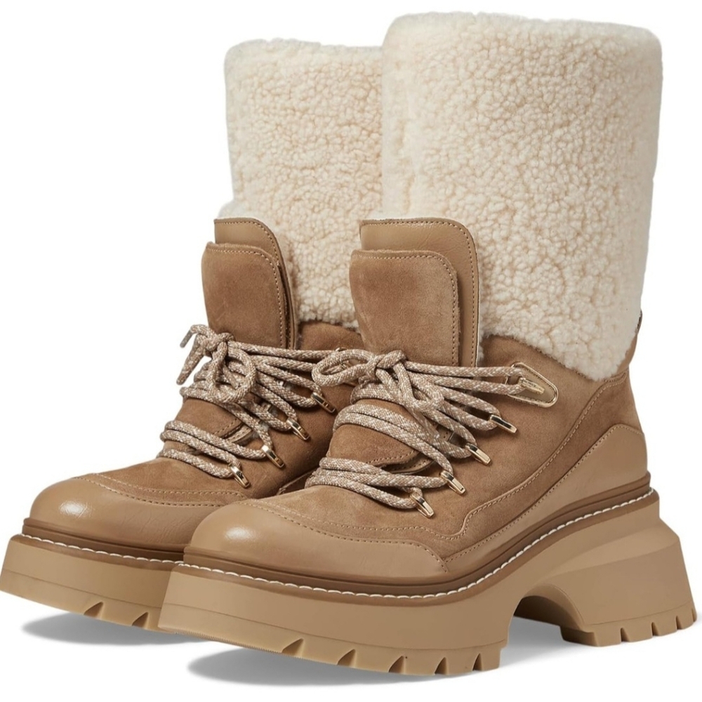 Michael Kors Tan Shearling Winter Boots